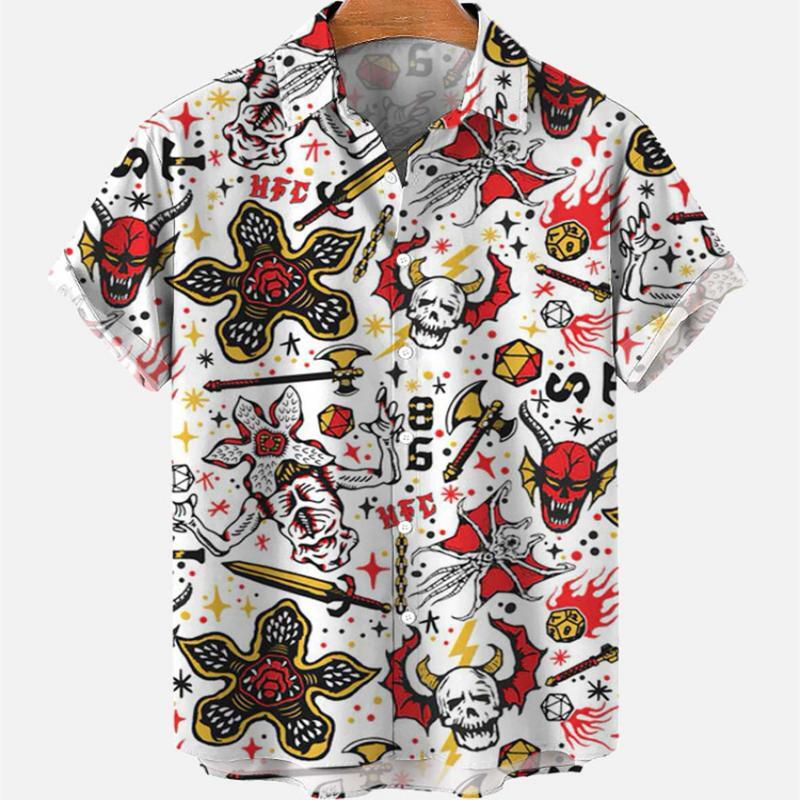 メンズ半袖シャツ,夏のファッション,カジュアルなマーメイドブ - Vintage Hawaiian Floral Shirt のレビューと価格