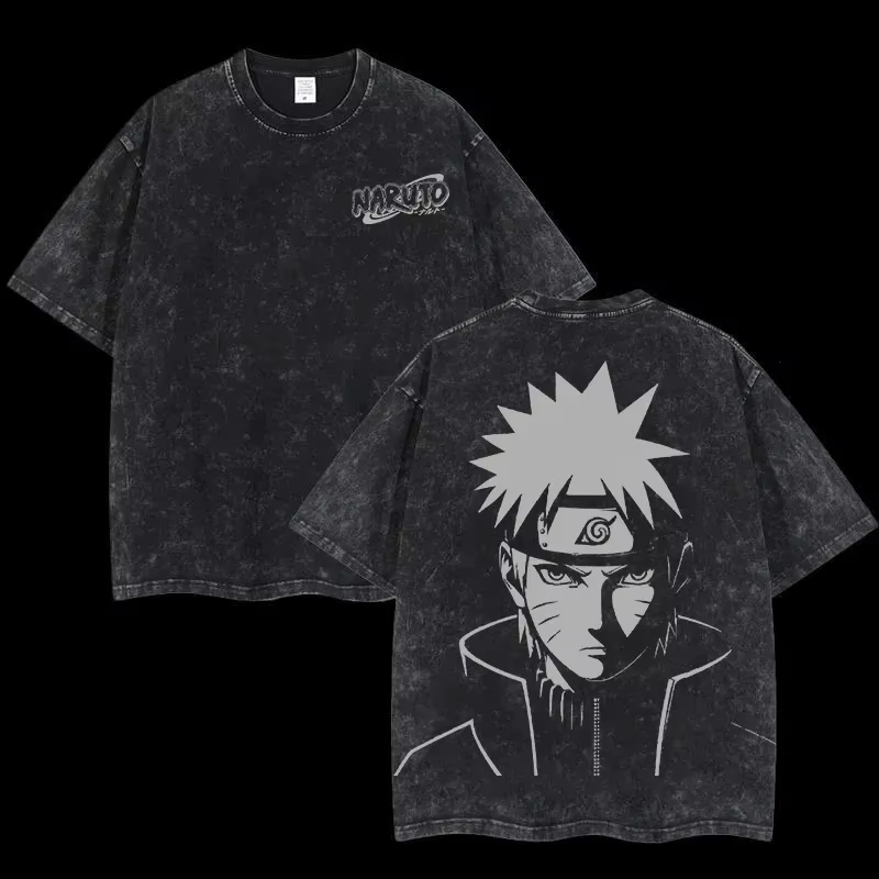 ナルト、シスイ・ウチハ、Tシャツ、万花瞳、ヴィンテージ、アシ - Acid Wash Vintage Graphic T Shirt のレビューと価格