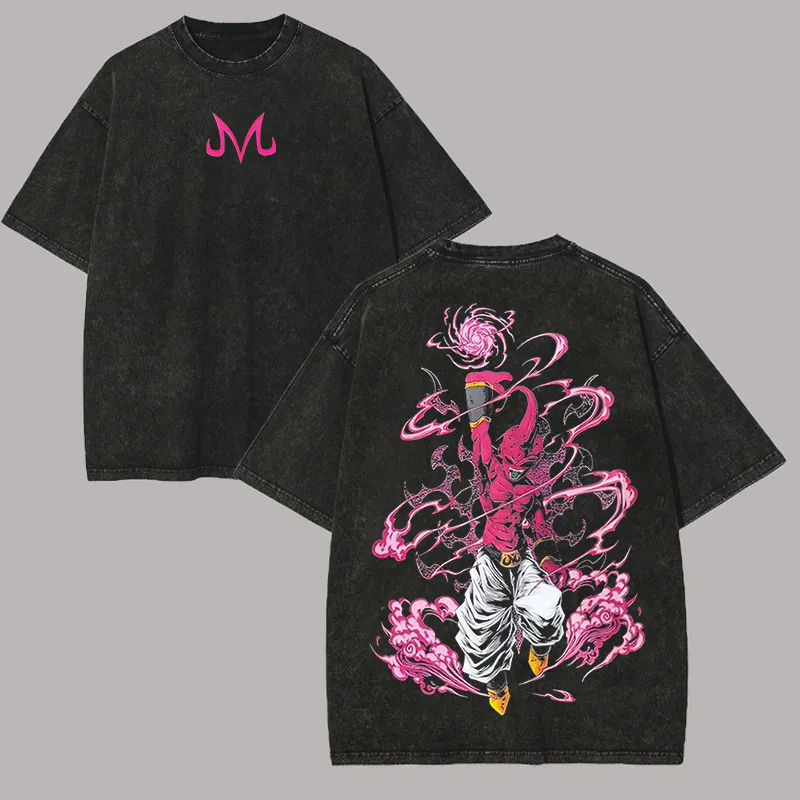キッド・ブウ Tシャツ ドラゴンボールZ アニメ メンズ ヴ - Acid Wash Vintage Graphic T Shirt のレビューと価格