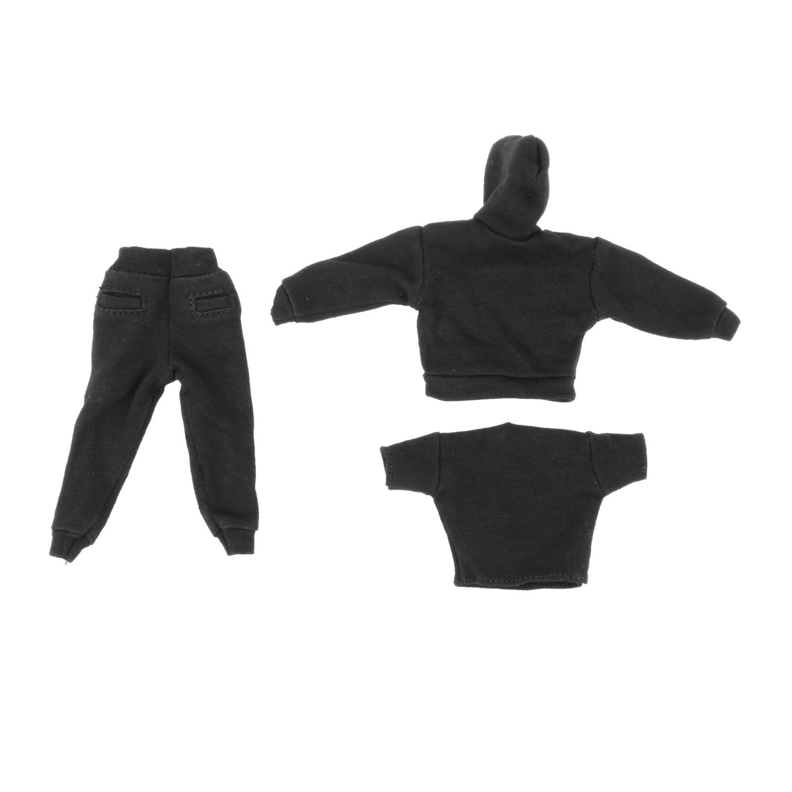 1/12スケールの男性用パーカー、Tシャツ、パンツのセット。 - Shirts のレビューと価格
